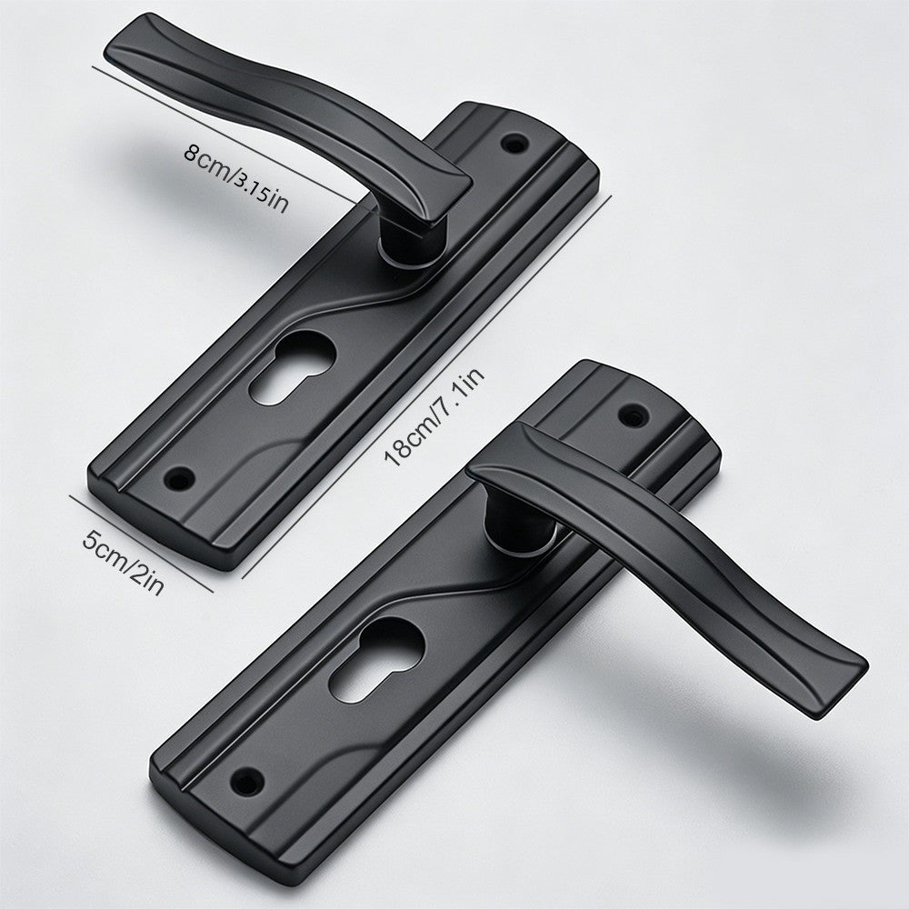Lever Lock Set Lockable Door Handle Handles with 3 Keys Manganese Steel for Home