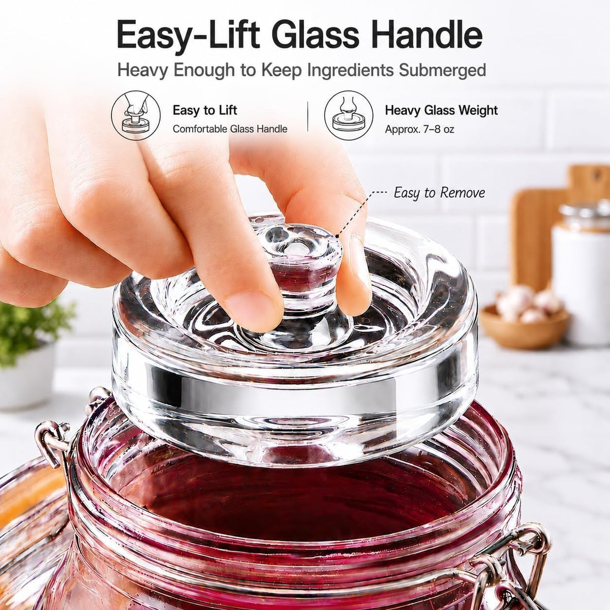 1.5L Glass Fermentation Jars Pack of 2 with Airlocks and Glass Weights, Complete
