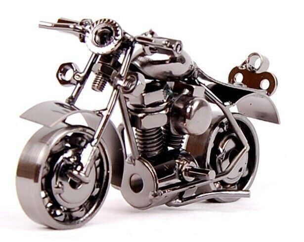 6" handmade motorcycle nuts and bolts sculpture collectible figurines gifts