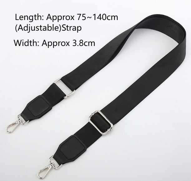 3.8cm Adjustable Wide Shoulder Strap, Light Gold, Gunmetal Square Mouth Buckle