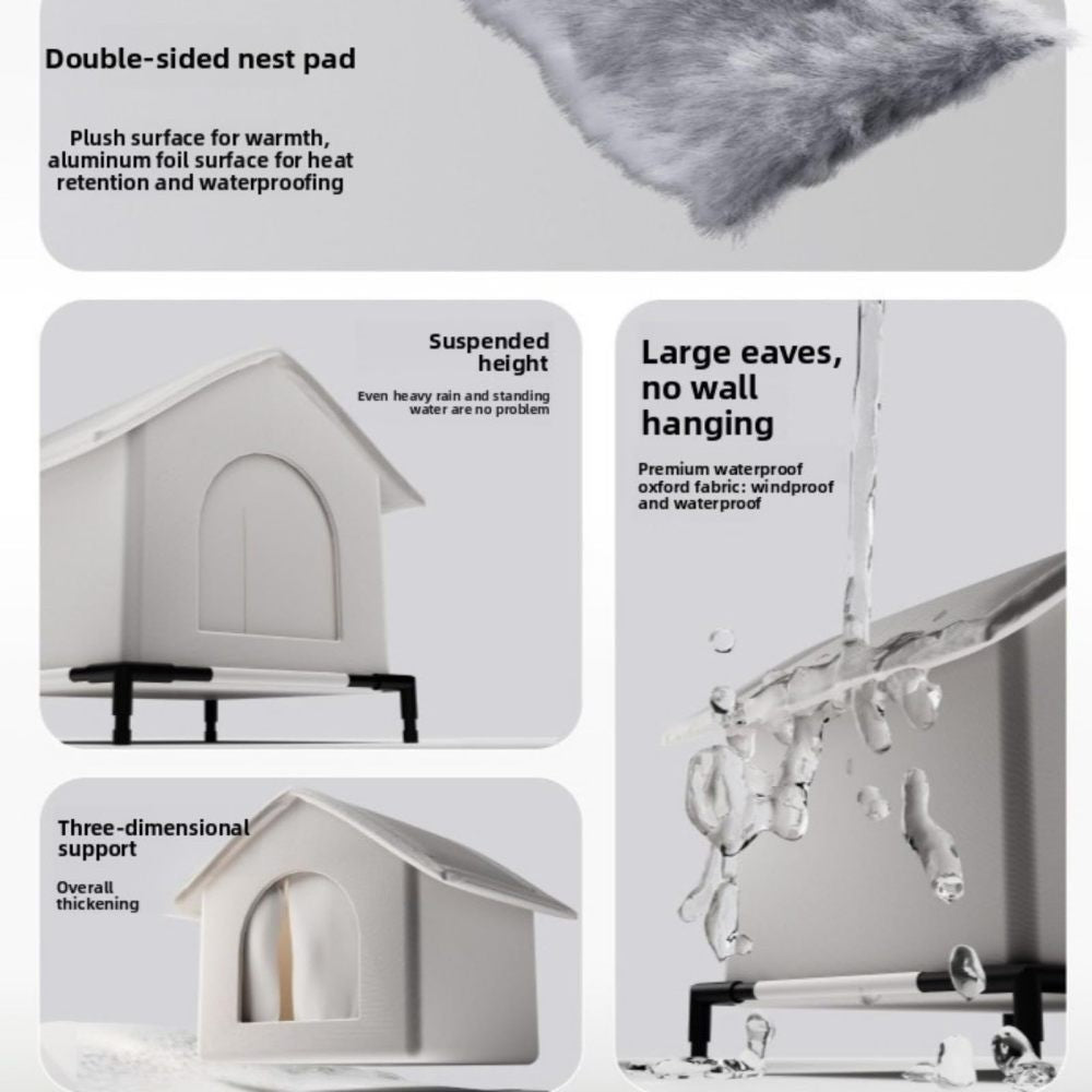 Outdoor Portable Pet Cat Folding House Waterproof Universal Hideaway Shelter UK