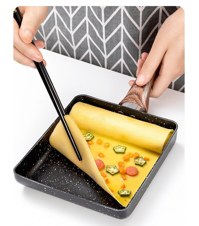 Japanese Aluminum Non-Stick Fry Pan Tamagoyaki Omelette Cookware