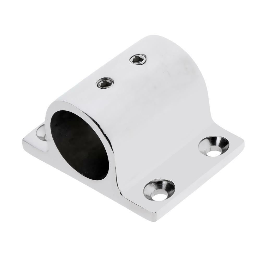 316 Stainless Steel 90 Degree Boat Stanchion Hand Rail Fitting 25mm Base.