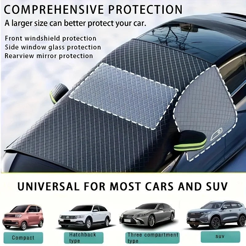 HEAVY DUTY MAGNETIC CAR WINDSHIELD SNOW COVER SHIELD AGAINST ICE FROST AND UV ++