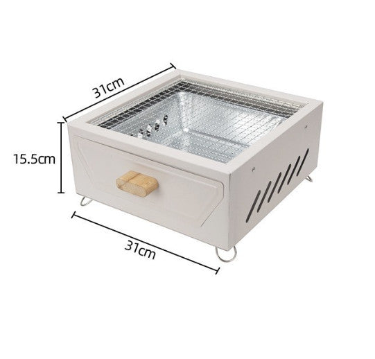 Tabletop BBQ Folding Charcoal Barbecue Grill Portable Travel Outdoor Picnic