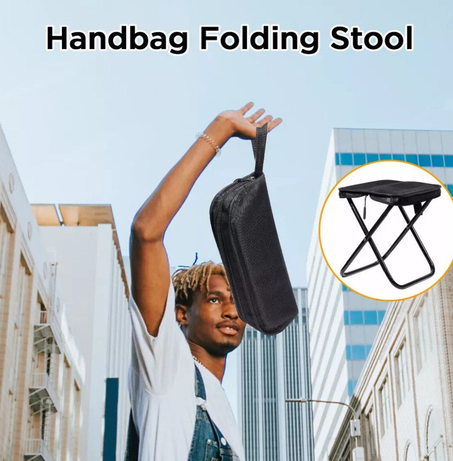 Folding Stool Portable Chair Steel Bracket for Outdoor Hiking Fishing Travel UK