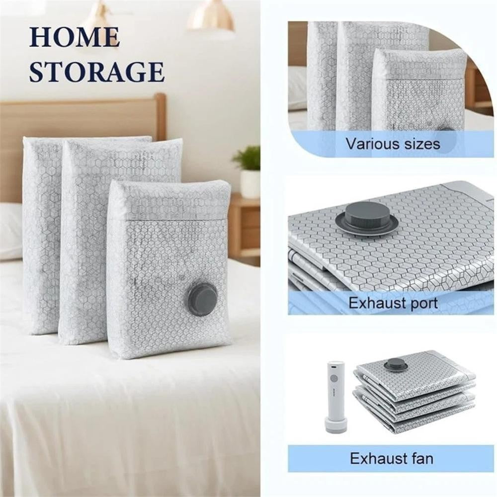 Cordless Rechargeable Vacuum Bag Set Portable Travel Storage Pump Bedding Clothe