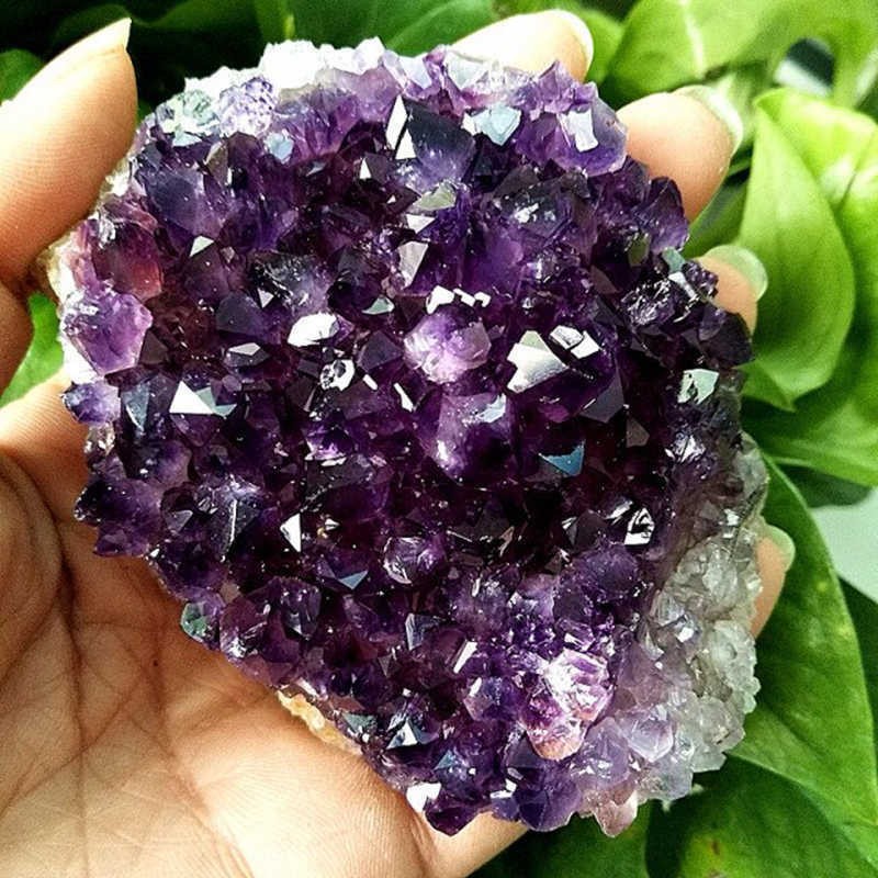 100-150g Natural Amethyst Cluster Druzy Geode Quartz Healing Crystal Stone