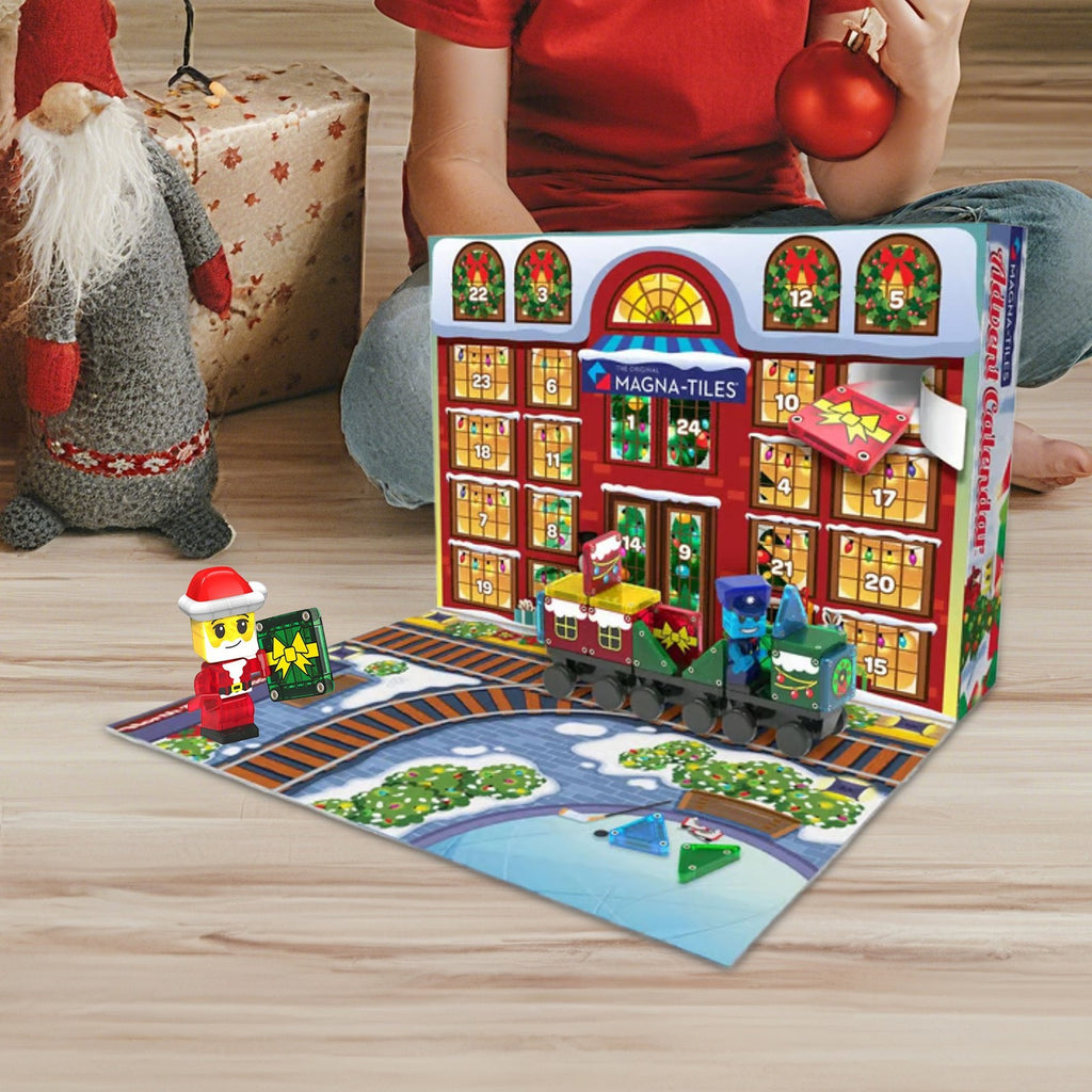 MAGNA-TILES Advent Calendar 24-Piece Magnetic Construction Set Christmas Gift