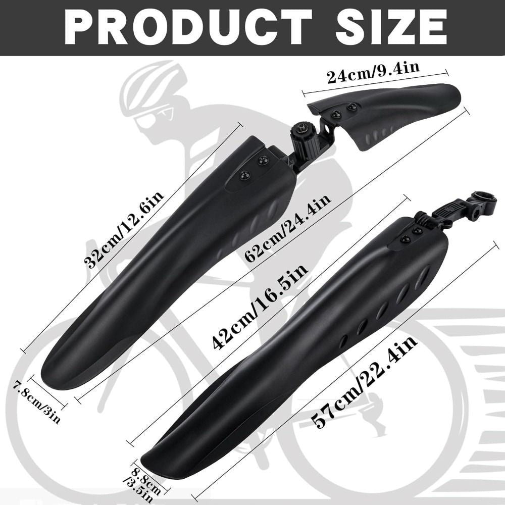 Ajustable Bike Mudguard Set for 24/26/27.5 Inch Wheels Bicycle Accessories