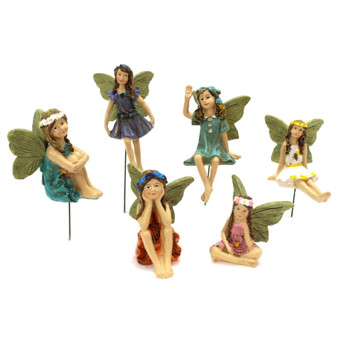 6Pcs Fairy Garden Miniature Fairies Figurines Accessories for Outdoor Decor