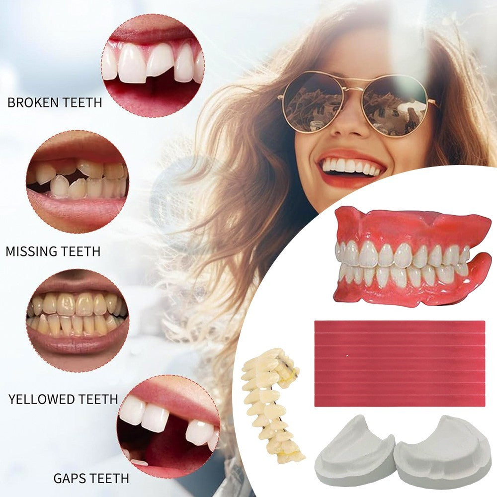 DIY Denture Fake Teeth Full or Partial Denture at Home Repair Missing Teeth Set