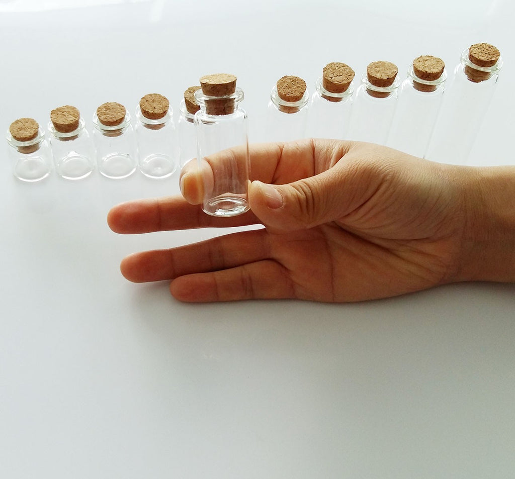 20 X15ml 22*70mm Mini Wishing Bottles Glass With Corks Transparent Craft Bottles