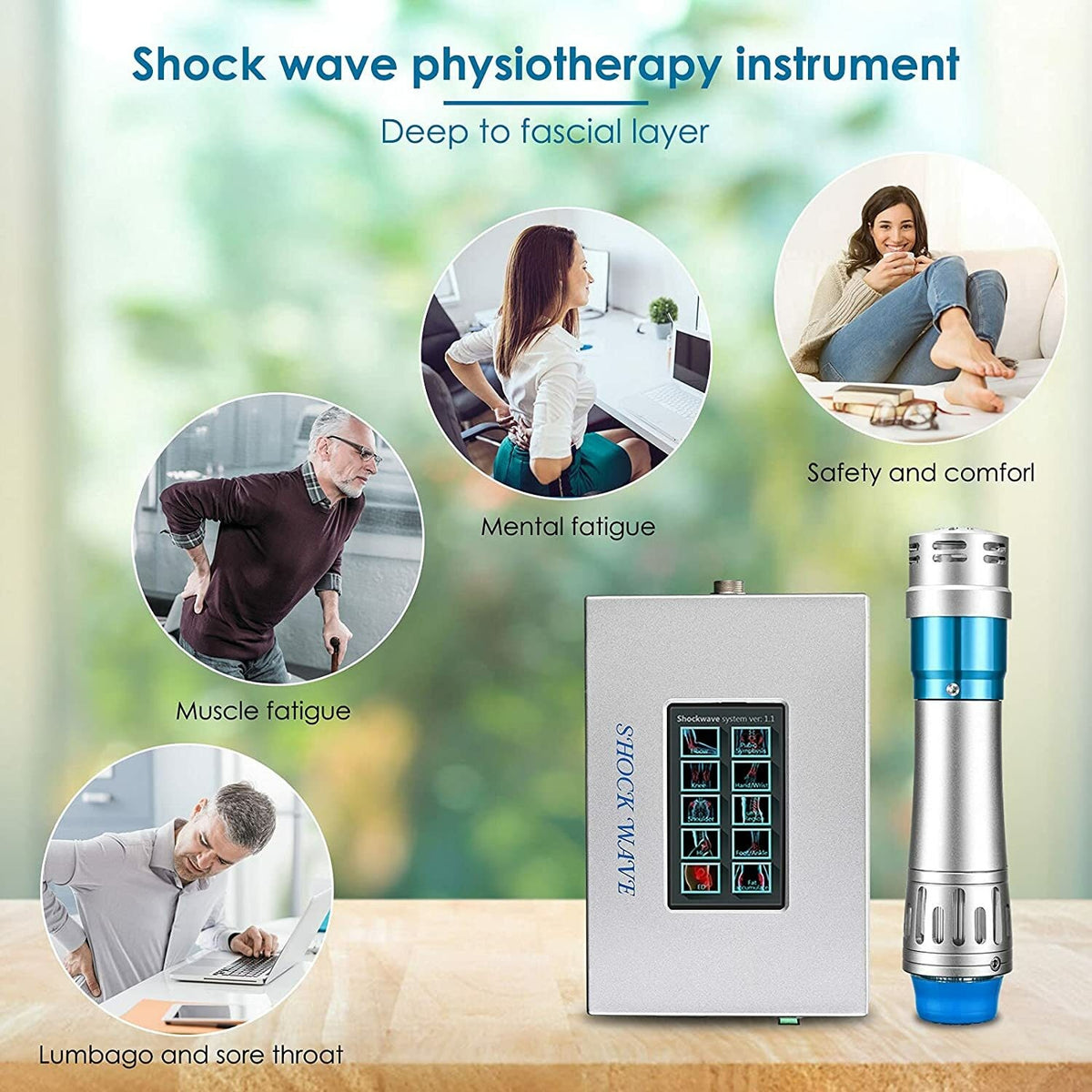 ESWT Focused Shockwave Therapy Machine Relieve Muscle Pain ED Treatment Handheld
