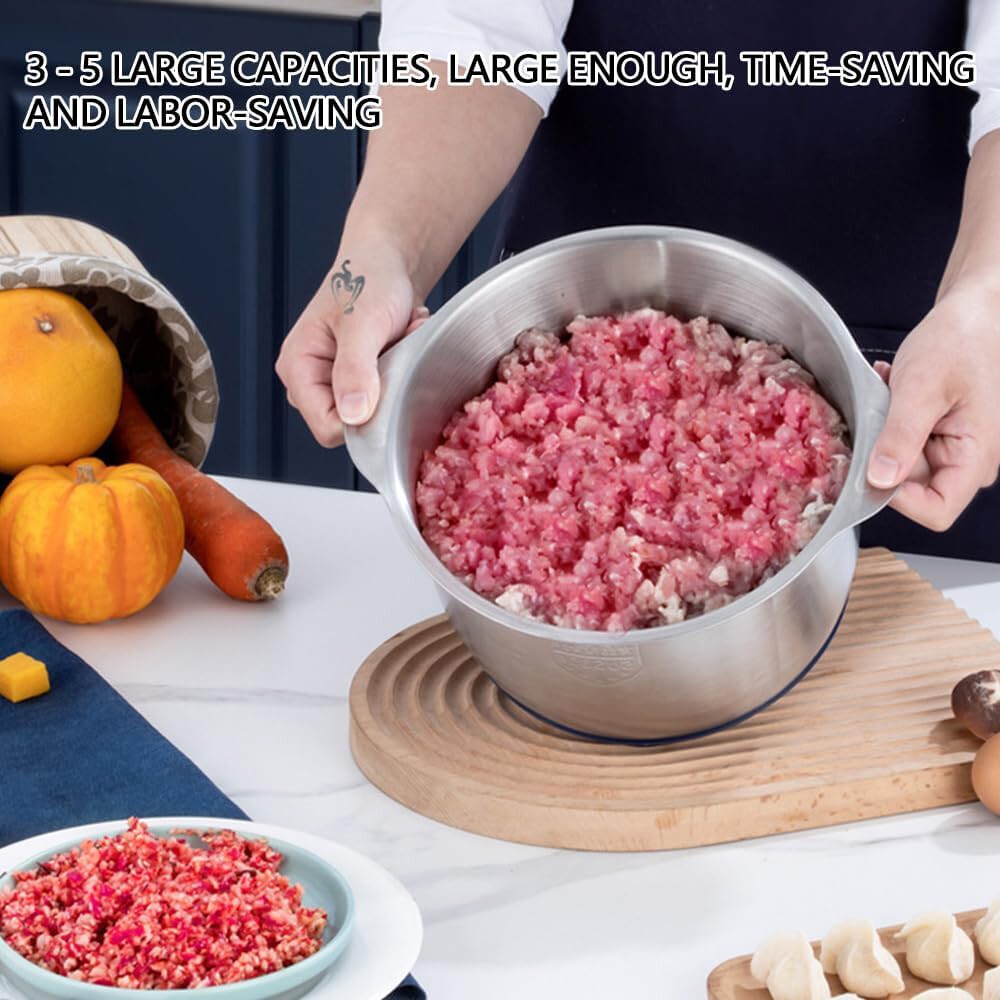 5L Electric Meat Grinder Mincer Mixer Home Blender Mini Food Chopper Processor