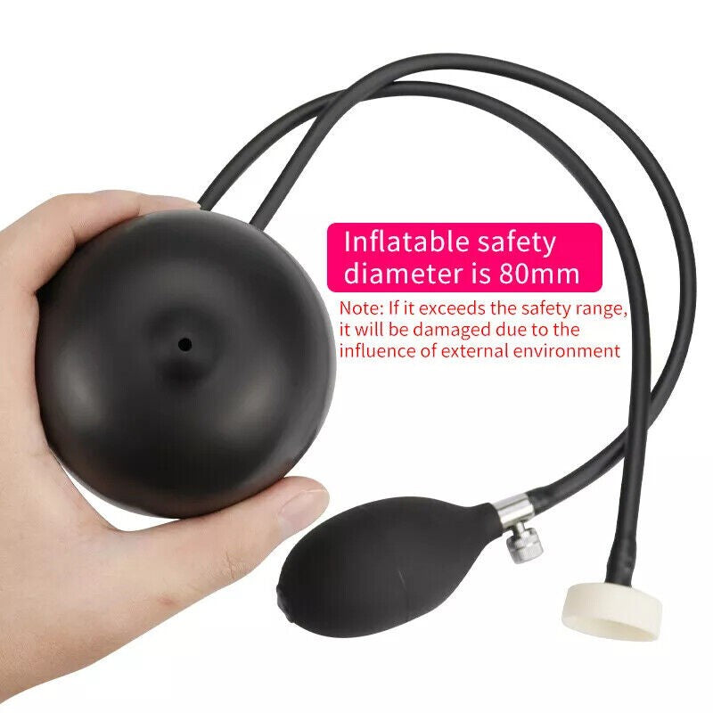 Pair of Inflatable Anal Enema Silicone Vaginal Dilator Pump Cleaner