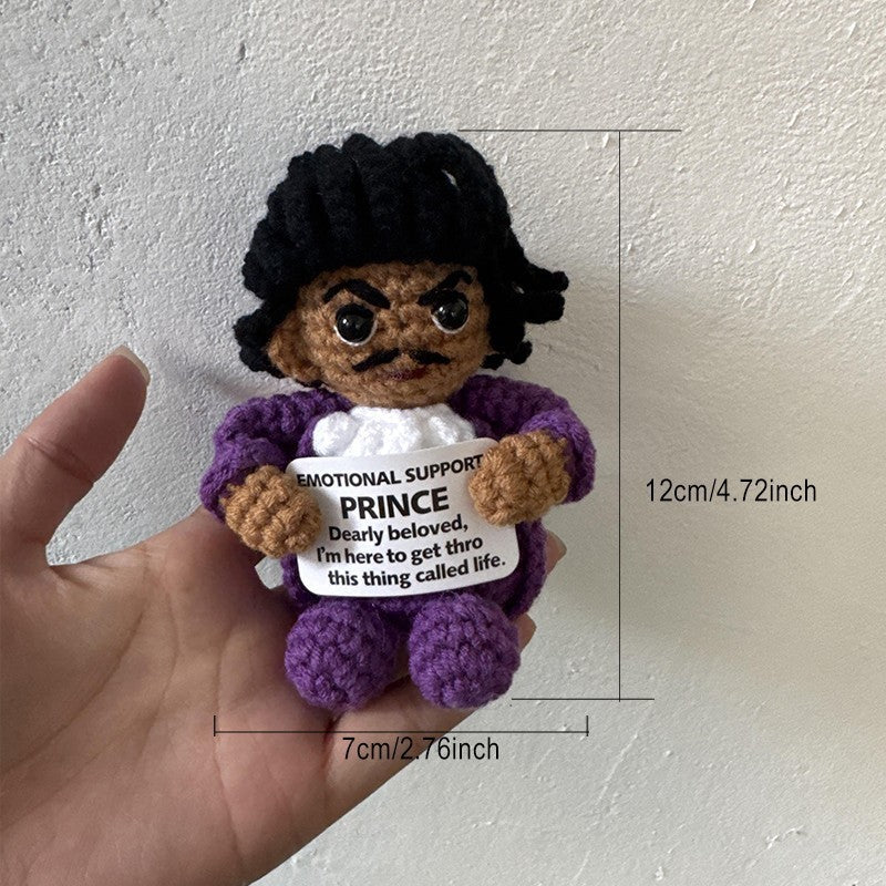 Crochet Emotional Support Dolls Positive Prince Dolls Handmade Knitted Xmas Gift