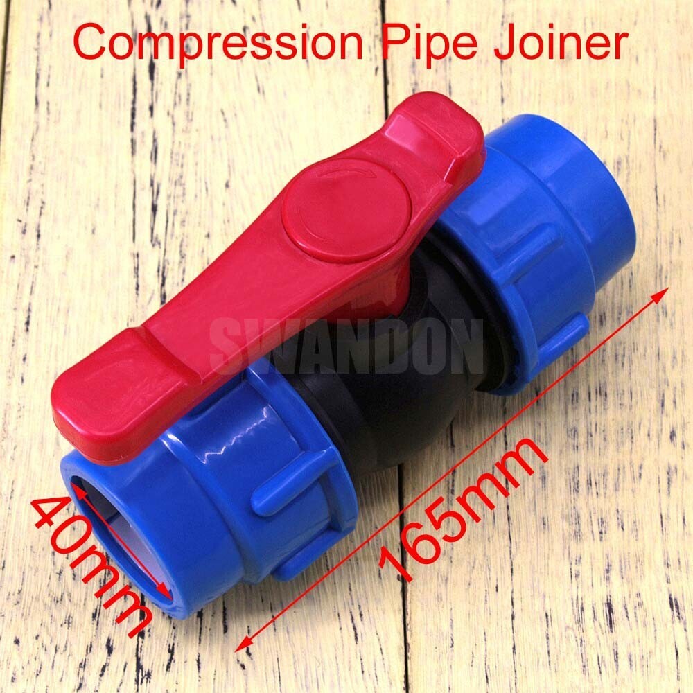 40mm(1.2") Stop Tap Valve For HDPE Or Alkathene Water Pipe Compression Ends