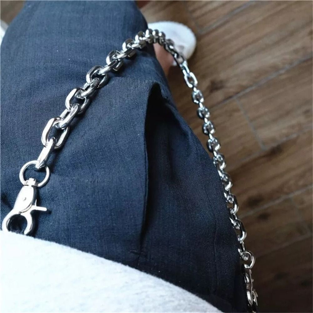 Big Ring Wallet Chain Metal Link Belt Chain Biker Chain  Casual Style