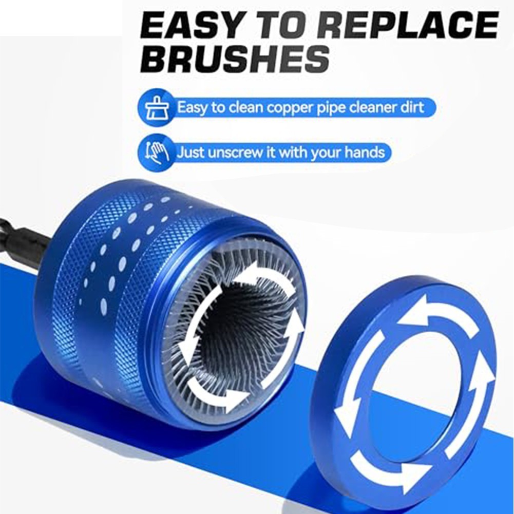 Versatile Tool for Plumbers copper Pipe Cleaning Brush Set