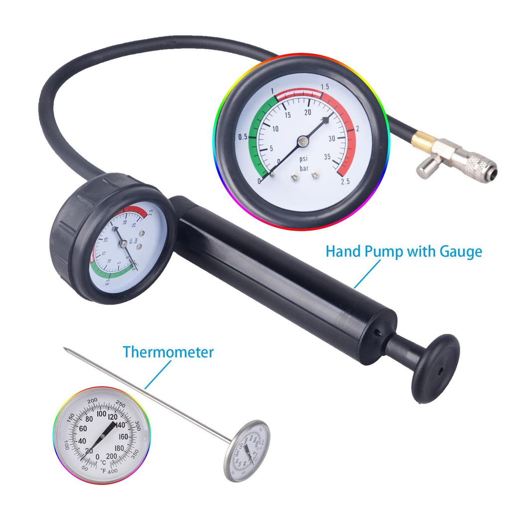 28pcs Radiator Pressure Tester Coolant Purge Refill Vacuum Cooling System Tool