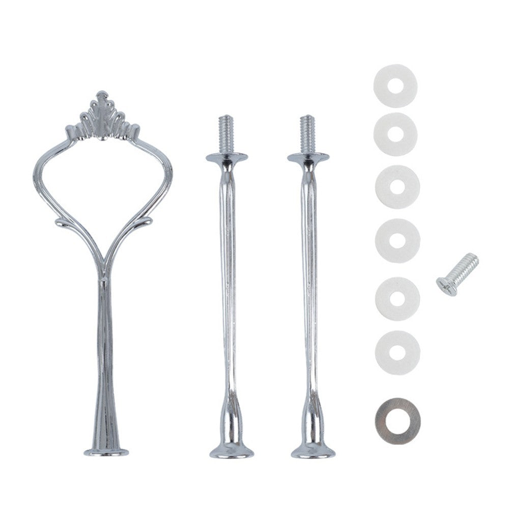 10X 3 Tiers Cake Plate Cupcake Stand Rack Fittings Handle Rod Wedding Party