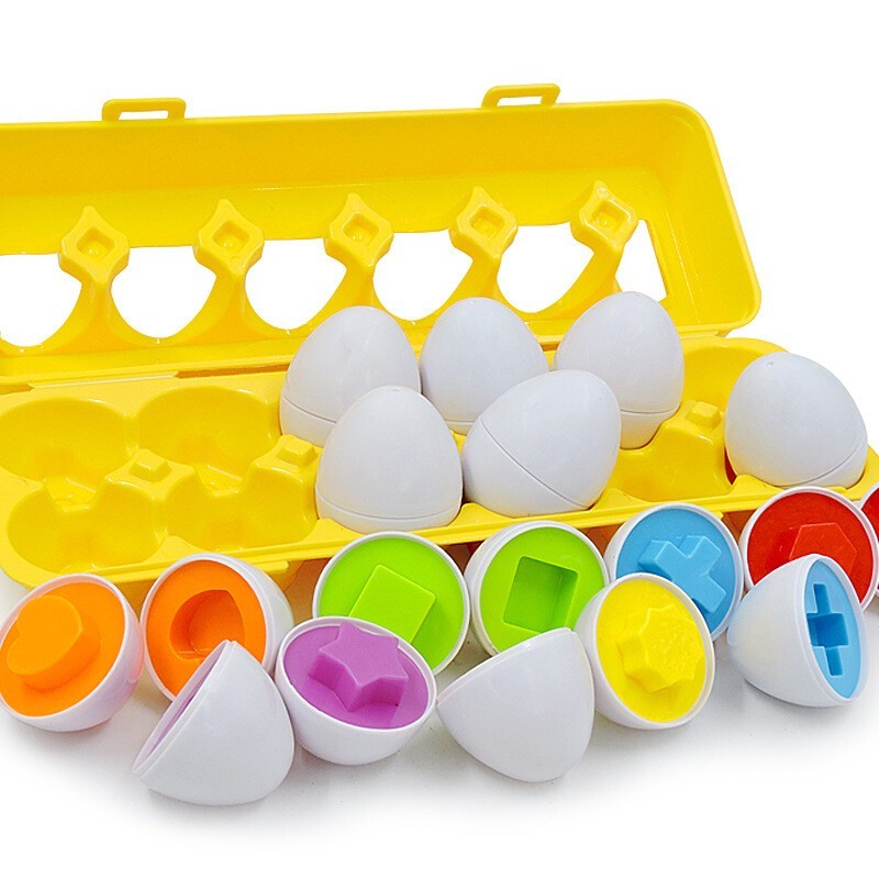 12x Matching Eggs Colour Children Toy Montessori Sensory Educational Kids Puzzle