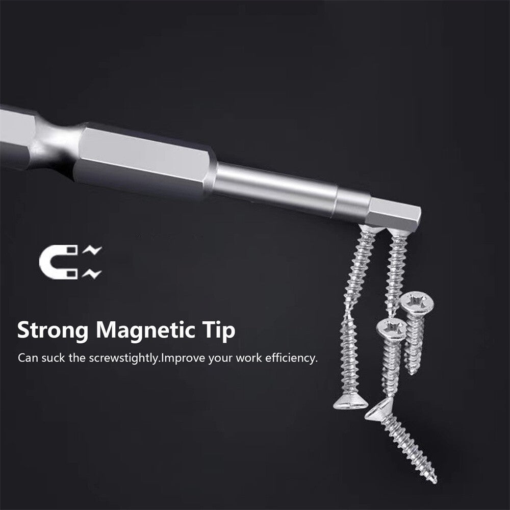10Pc Long Metric Hex Allen Key Bit Quick Change Impact Driver Drill Connect Bits