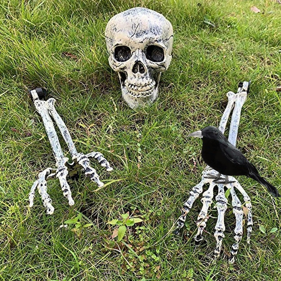 Realistic Skeleton Stakes Halloween Decorations Scary Skeleton for Lawn Garden