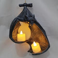 Bat Wall Tealight Holder Statue Sculpture Halloween Home Garden Wall Decor Resin