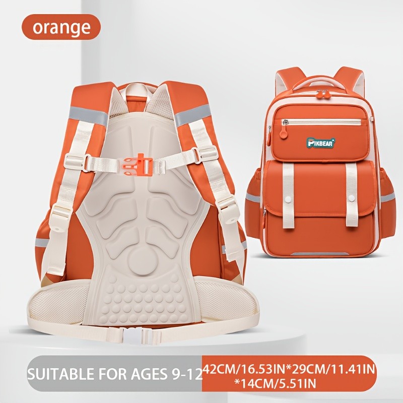 Lightweight Spine Support Kids Backpack Waterproof Reflective School Bag
