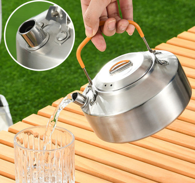 Camping Campfire Kettle Pot Outdoor Stainless Steel Kitchenware Stove For Tea