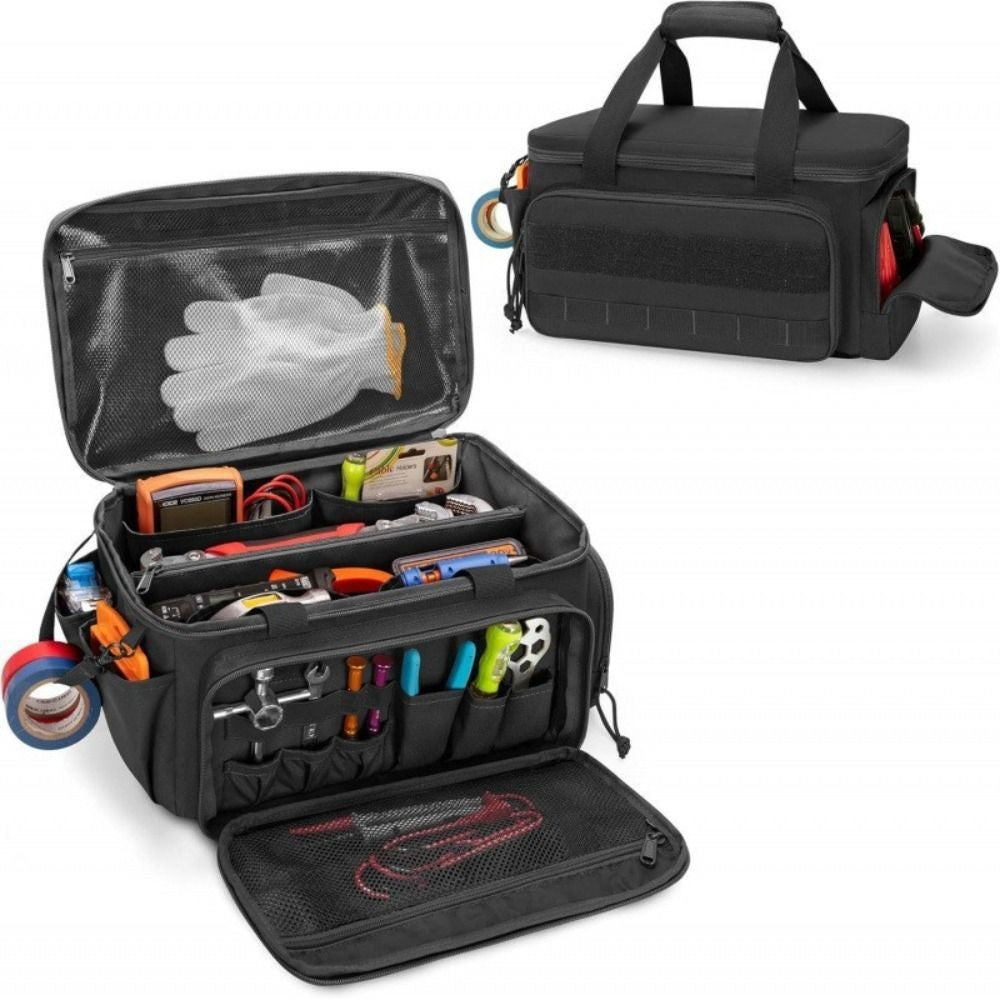 Black Tool Bag with Anti-friction Bottom Tactical Hand Tool Storage Bag UK