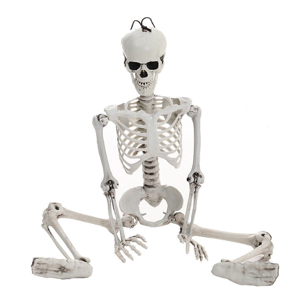90cm Poseable Full Life Size Human Skeleton Prop Halloween Party Decoration