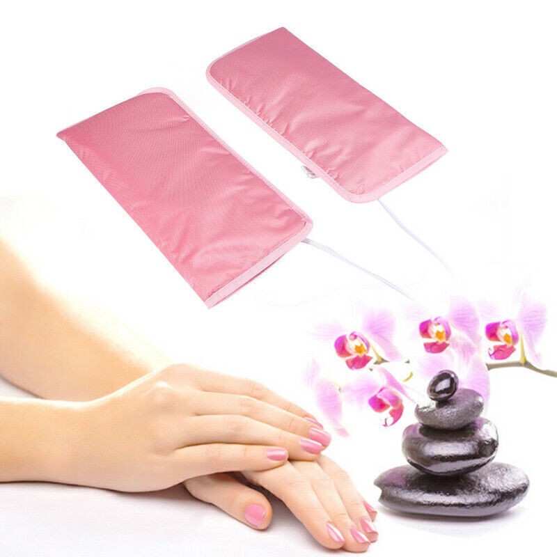 Electric Heated Gloves Mitts Infrared Therapy Treatment Warmer Salon Manicure