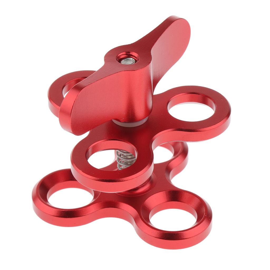 Three-hole ball joint arm underwater diving clamp mount for light