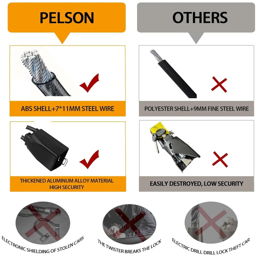 Seat Belt Lock Steering Wheel Lock Car Security Anti-Theft Device Accessory Keys