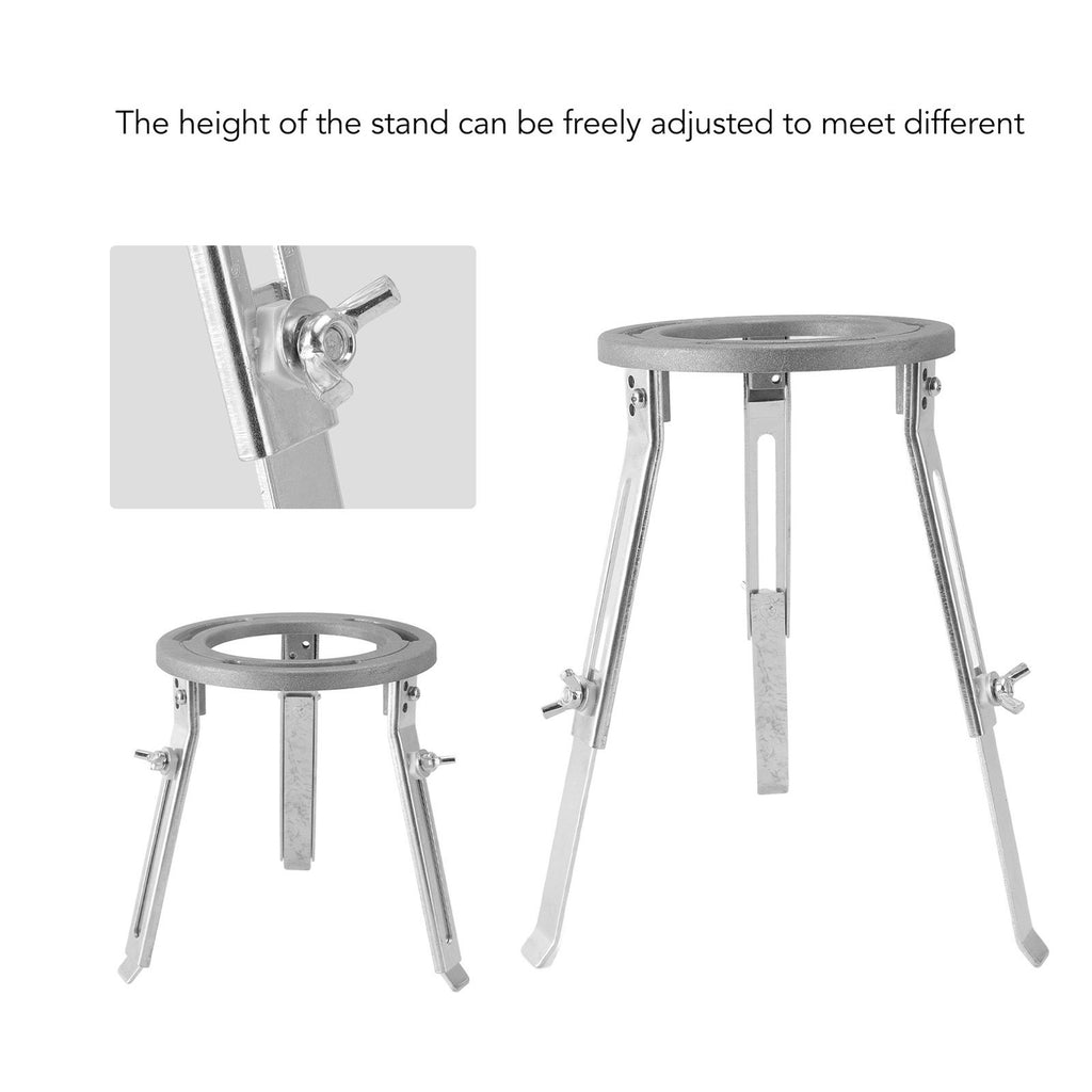 Oil Burner Tripod Stand Iron Adjustable Height Anti Slip Base Laboratory Hea NEW
