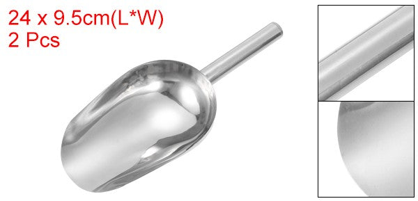 2pcs Garden Soil Scoop 9.5" 304Stainless Steel Hand Shovel Spade with Handle