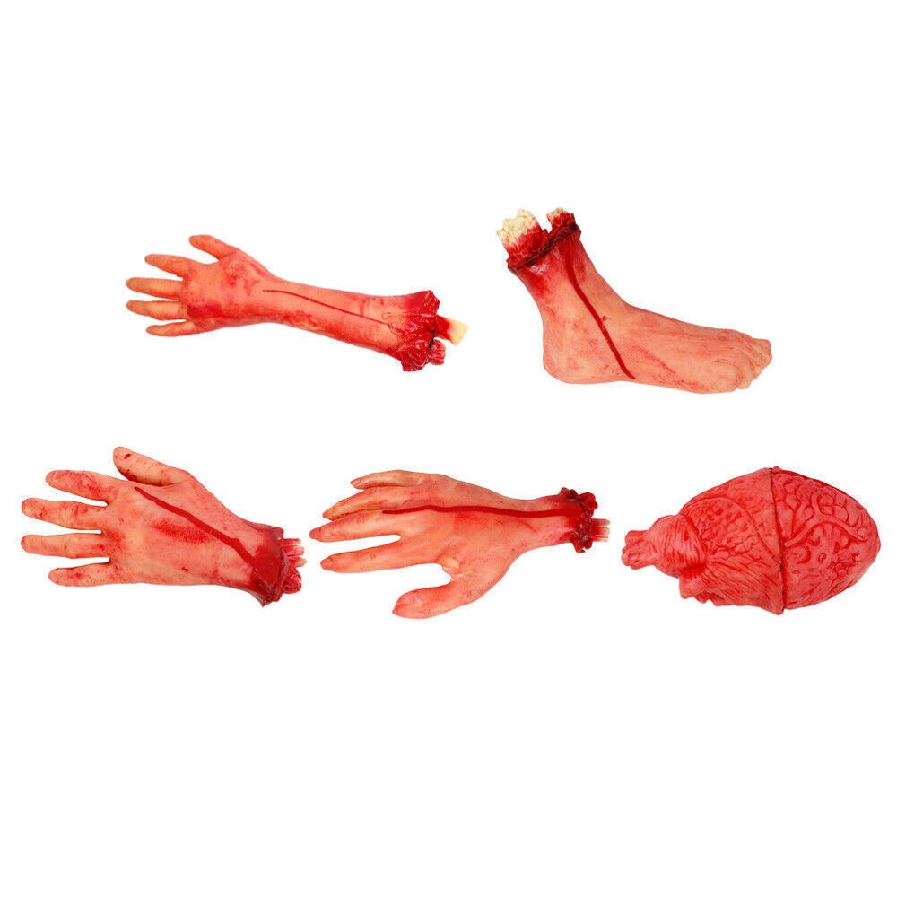 5 Pcs props for severed limbs Bloody body parts Halloween