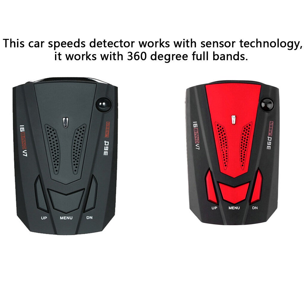 360° Car Speed V7 GPS Radar Detector Camera Voice Alert Warning Speedometer UK