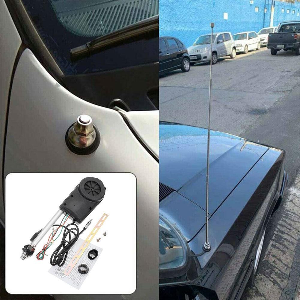 12V Electric Automatic Car Aerial Mast AM FM Radio Power Antenna Replacement