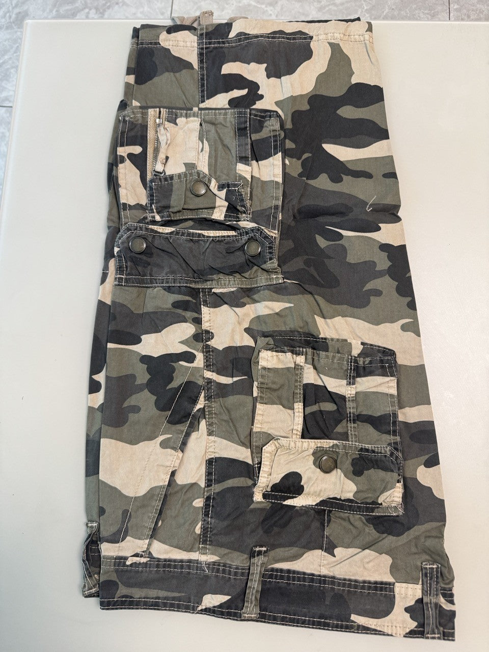 Super Large 7XL Summer Mens Cargo Shorts Combat Twill Work Camo Army Knee Pants