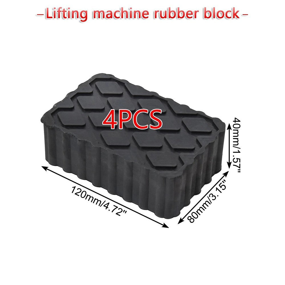 4Pcs Ramp Jacking Rubber Blocks 120x80x40mm-Universal Scissor Car Lift Pads New