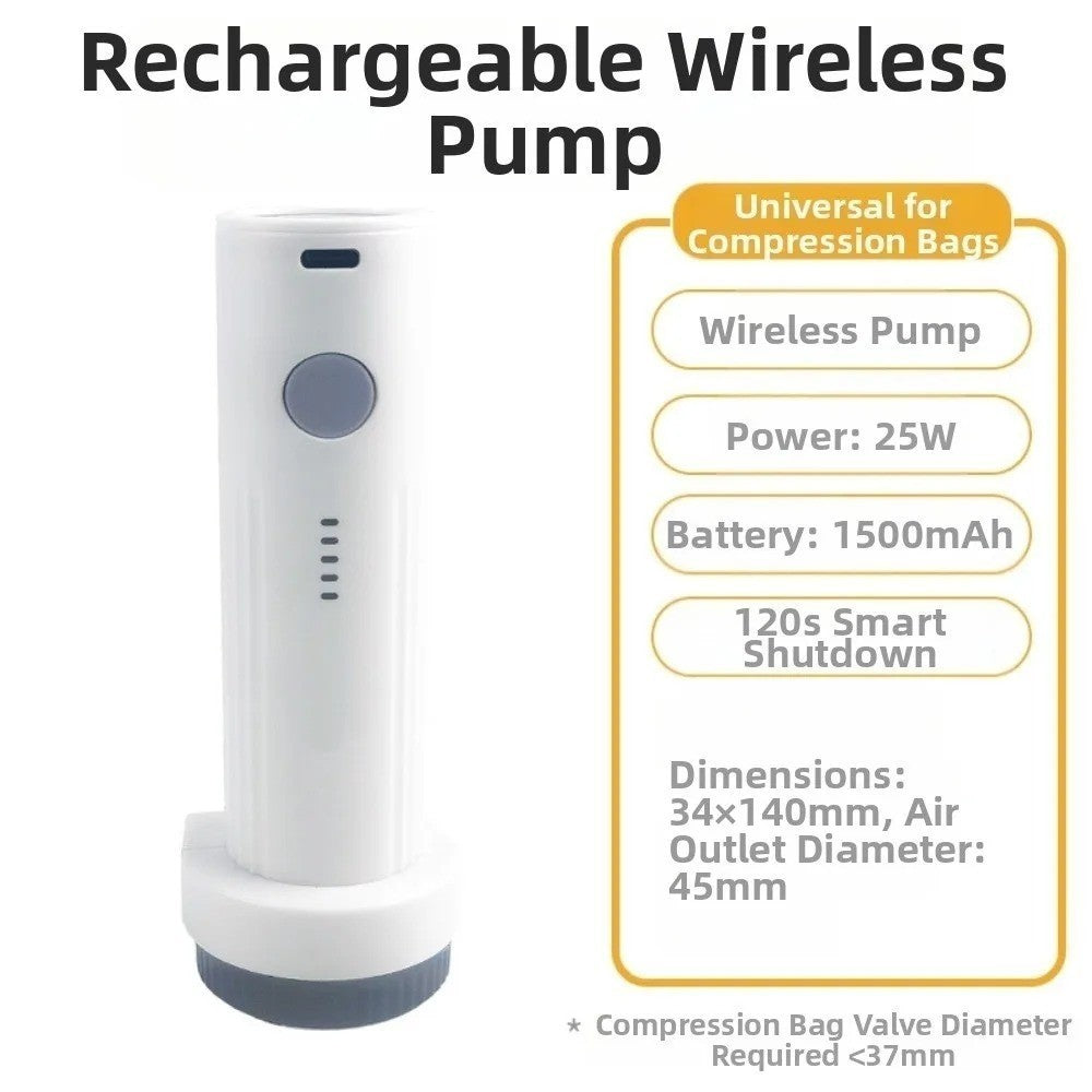 Portable Low Noise Electric Vacuum Pump Travel Use Storage Bag Air Suction