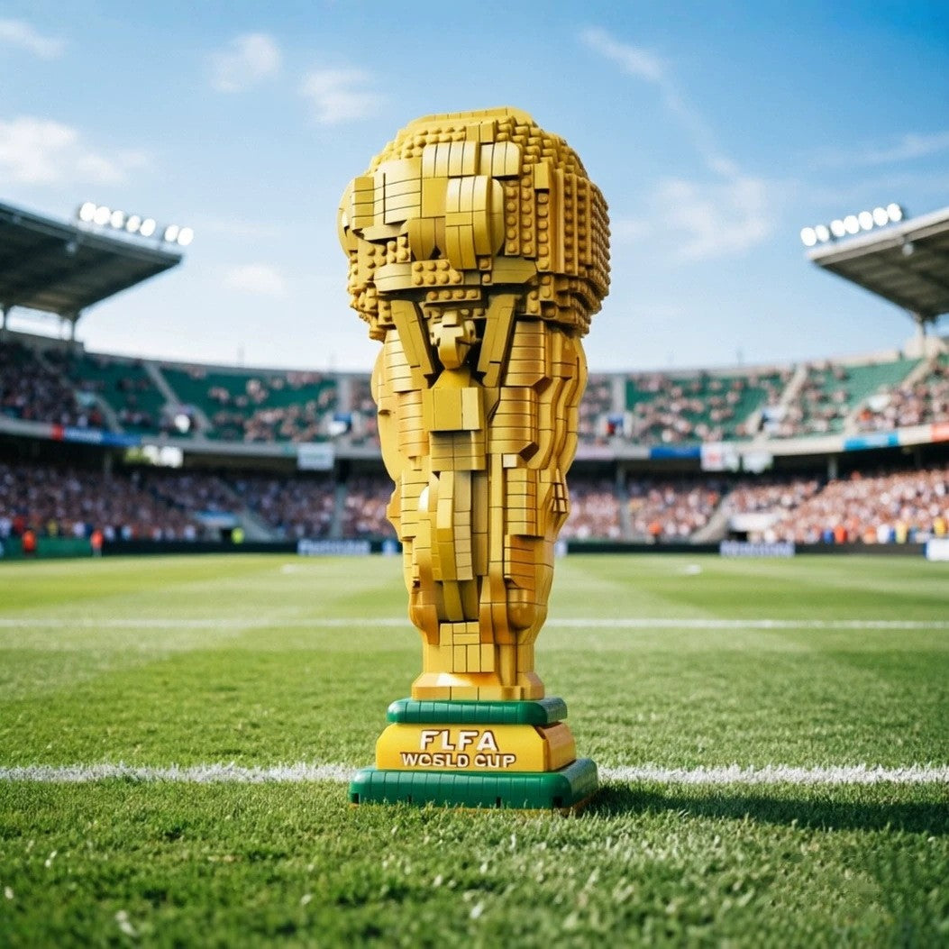 1:1 FIFA World Cup Trophy Building Blocks 36cm Collectible for Soccer Lovers