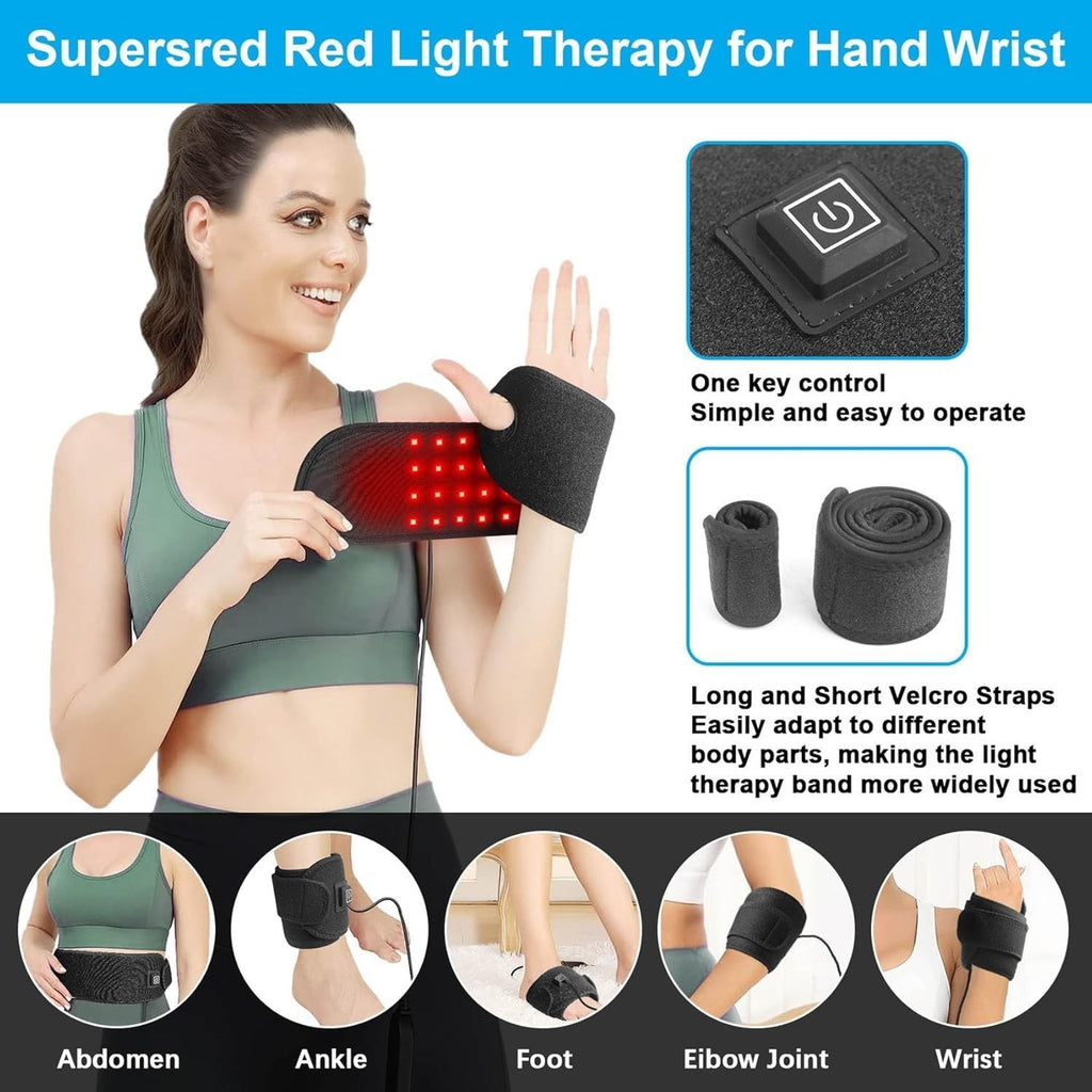 Cordless Wrist Massager for Carpal Tunnel Relief, Hand Massager with Heat