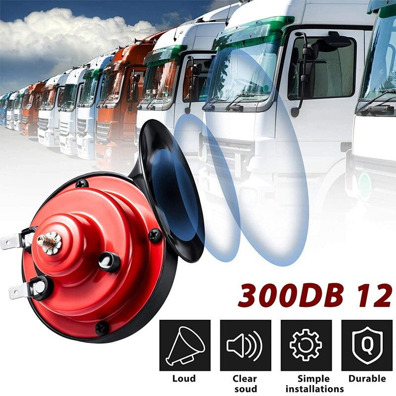 2PCS Super Horn 12V 300DB Super Loud Horn Snail Motorcycle Car Truck Boat Train