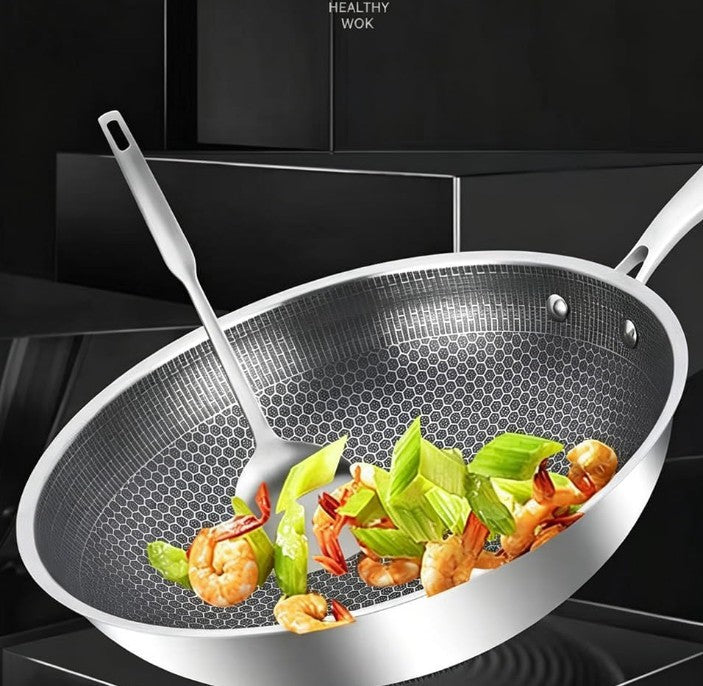 Hybrid Pan,Non-Stick & Stainless Steel Frying Panfrying,Scratch-Resistant