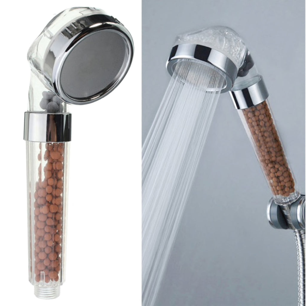 Shower Head High Pressure Universal 30% Water Saving Large Bath 3 Mineral Balls